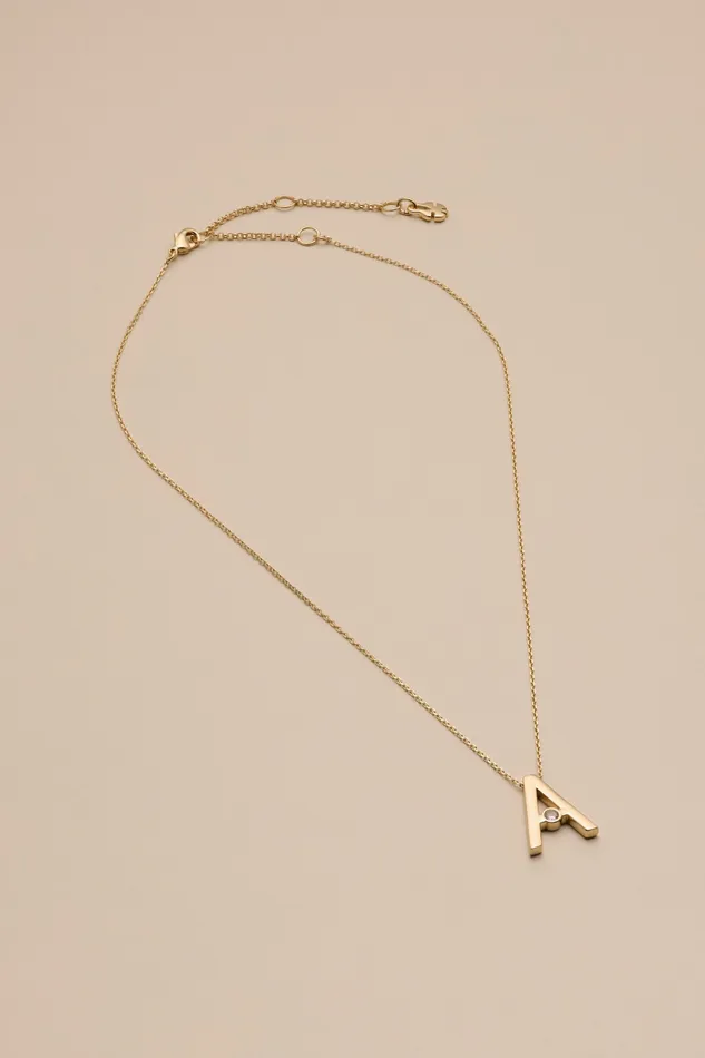 A Alphabet City Necklace Gold Women Lucky Brand Jewelry