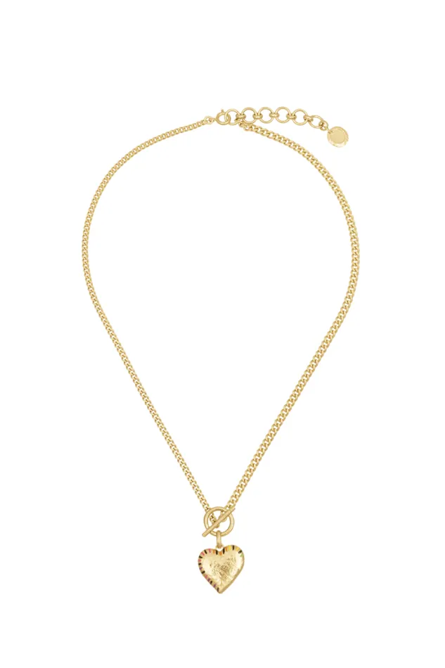Accessories Necklaces Sonia Rykiel Poetic Garden Striped Heart Necklace