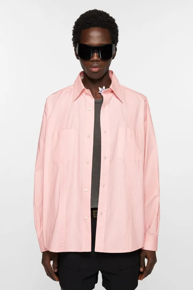 Acne Studios Buttonup Shirt Pink Men Shirts