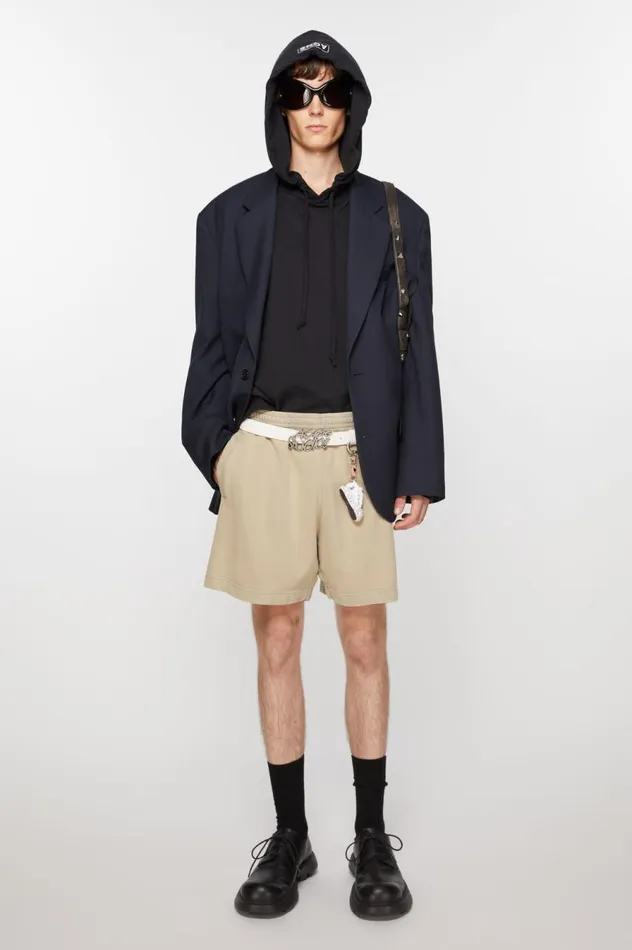 Acne Studios Cotton Shorts Concrete Grey Women Shorts