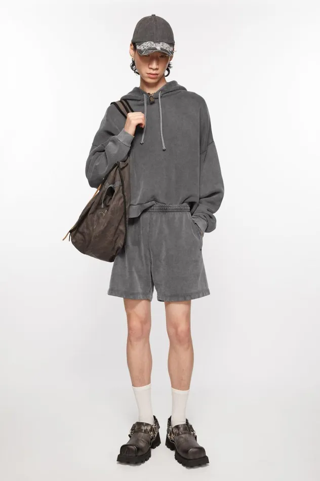 Acne Studios Cotton Shorts Faded Black Women Shorts