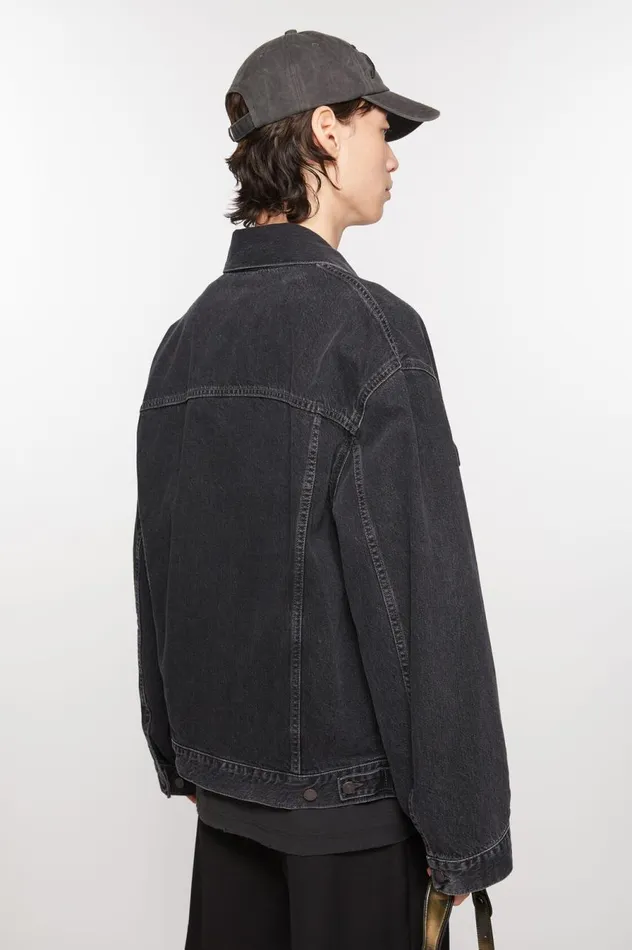 Acne Studios Denim Jacket 8211 Relaxed Fit Black Women Outerwear