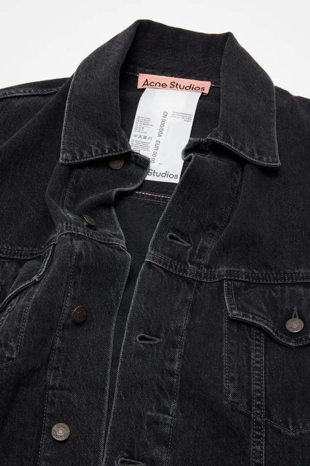 Acne Studios Denim Jacket 8211 Relaxed Fit Black Women Outerwear