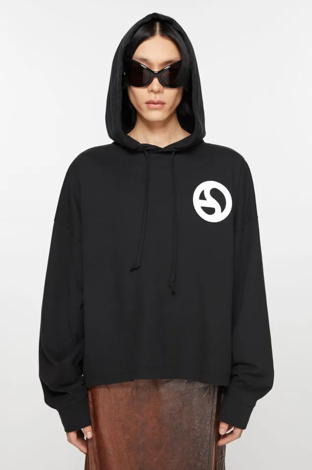 Acne Studios Hooded Sweater Black Men Sweatshirts