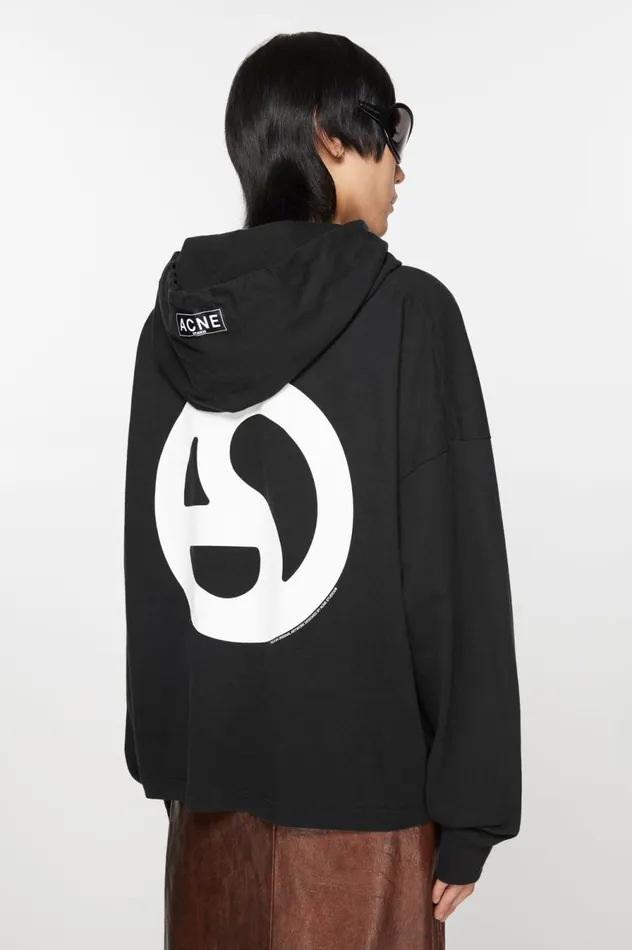 Acne Studios Hooded Sweater Black Men Sweatshirts