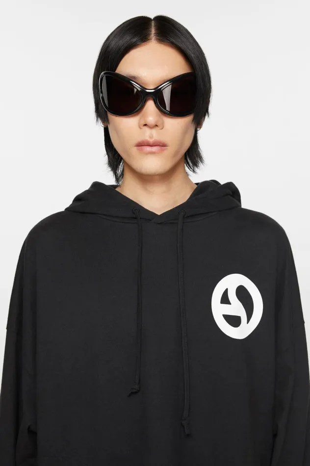 Acne Studios Hooded Sweater Black Men Sweatshirts