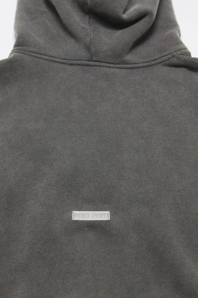 Acne Studios Hooded Sweater Logo Patch Faded Black Men Sweatshirts