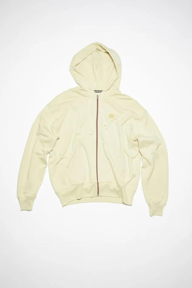 Acne Studios Hooded Zip Sweater Sandgreen Men Sweatshirts