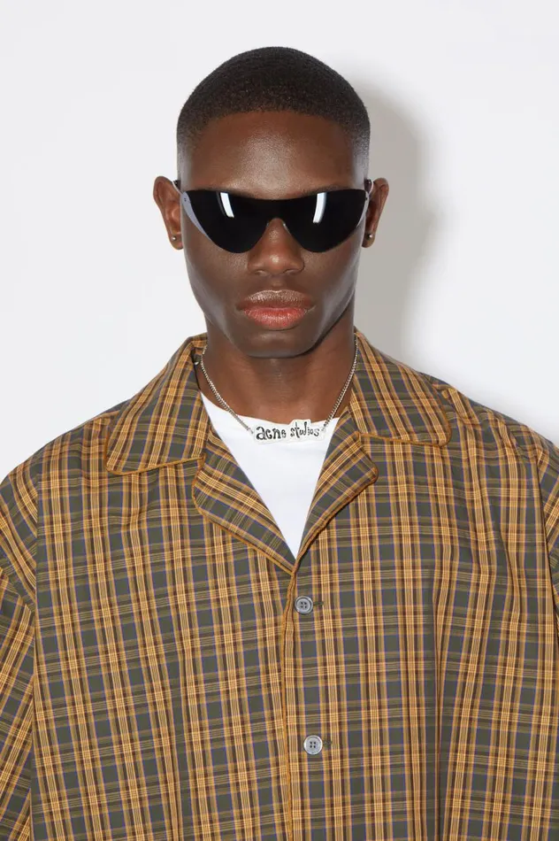 Acne Studios Logo Label Necklace Silvergrey Men Jewellery