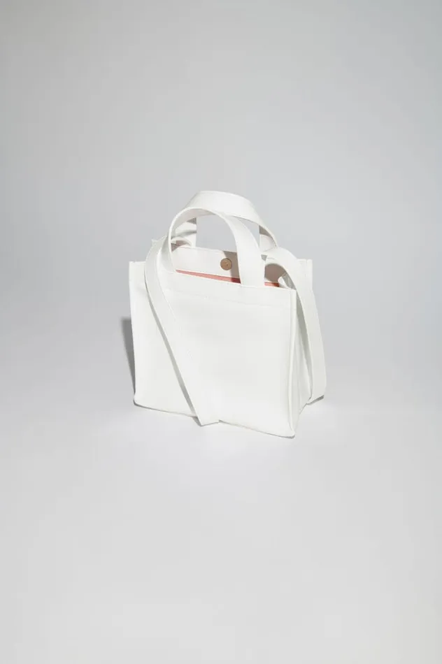 Acne Studios Logo Mini Shoulder Tote Bag White Women Bags