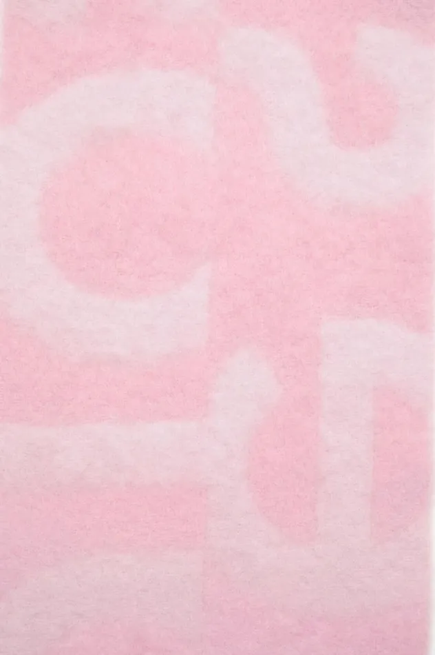 Acne Studios Logo Scarf Pink Women Scarves