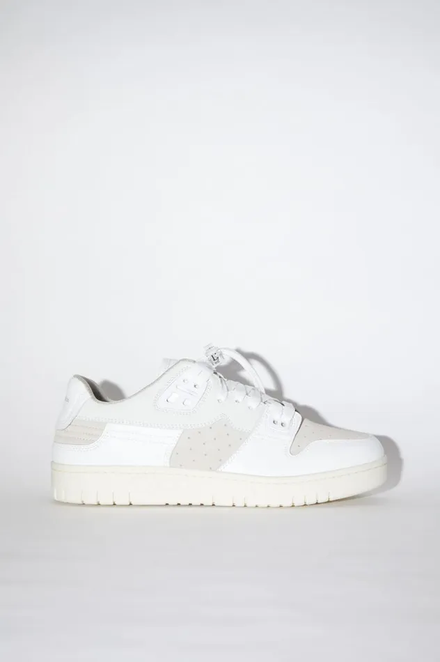 Acne Studios Low Top Leather Sneakers Whiteoff White Men Shoes