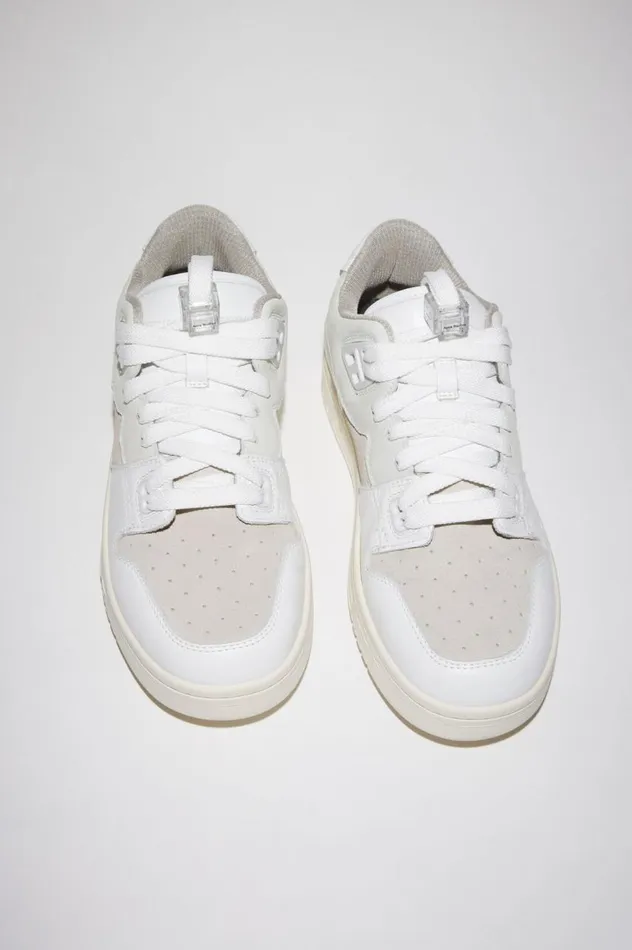 Acne Studios Low Top Leather Sneakers Whiteoff White Men Shoes