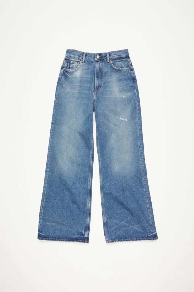 Acne Studios Relaxed Fit Jeans 8211 2022F Mid Blue Women Jeans