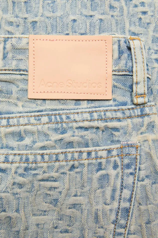 Acne Studios Slim Fit Jeans 8211 2005 Monogram Bluebeige Women Jeans