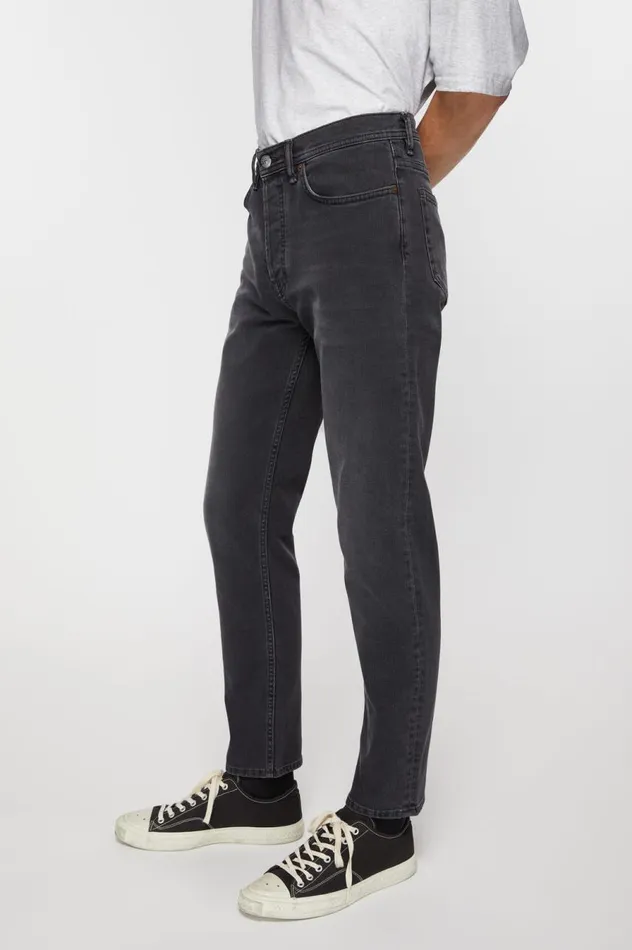 Acne Studios Slim Fit Jeans 8211 River Used Black Men Jeans