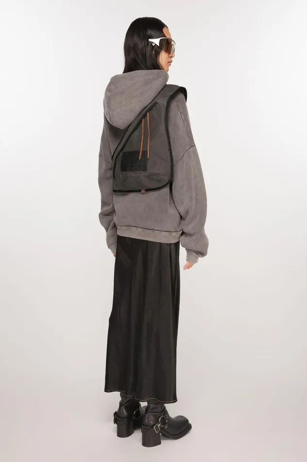 Acne Studios Sling Backpack Greyblack Men Bags