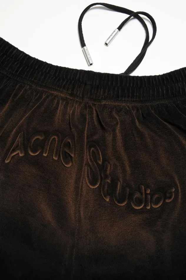 Acne Studios Velour Trousers Black Women Trousers