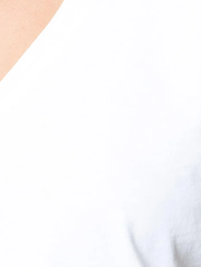 Adam Lippes Pima Cotton TShirts Short Sleeve VNeck TShirt In Pima Cotton White 8211 Women