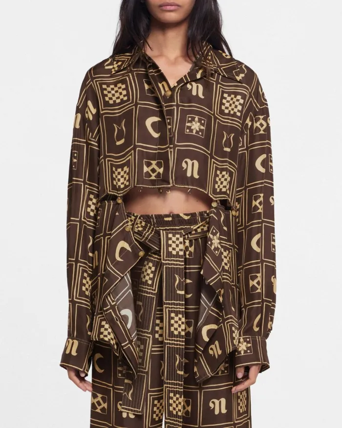 Adelie Apricot Totem Inverse Brown Women Nanushka Tops Adelie Apricot Totem Inverse Brown Women Nanushka Tops