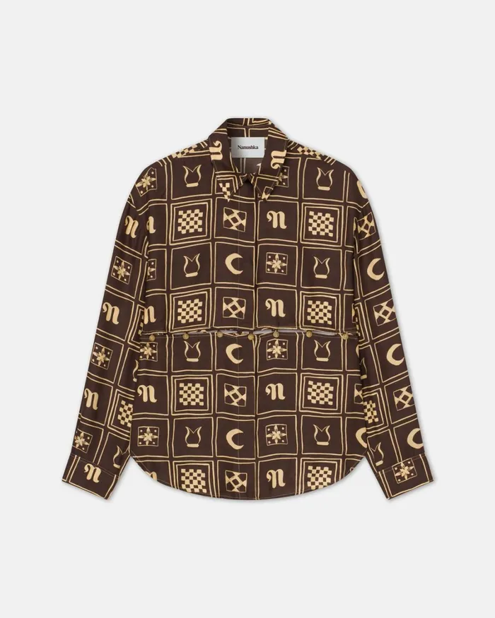 Adelie Apricot Totem Inverse Brown Women Nanushka Tops Adelie Apricot Totem Inverse Brown Women Nanushka Tops