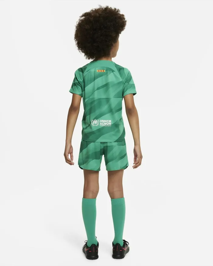 All Accessories And Equipment Kids Nike FC Barcelona 202324 Goalkeeper Stadium Greenstadium Greenmalachitewhite