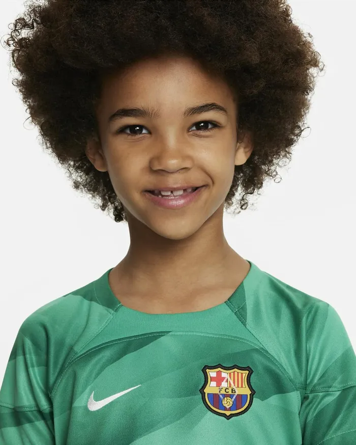 All Accessories And Equipment Kids Nike FC Barcelona 202324 Goalkeeper Stadium Greenstadium Greenmalachitewhite