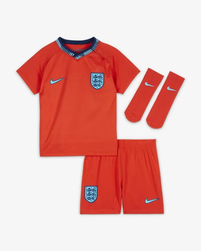 All Clothing Kids Nike England 202223 Away Challenge Redblue Voidblue Fury