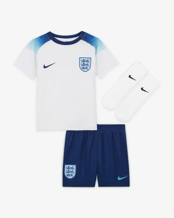 All Clothing Kids Nike England 202223 Home Whiteblue Furyblue Void