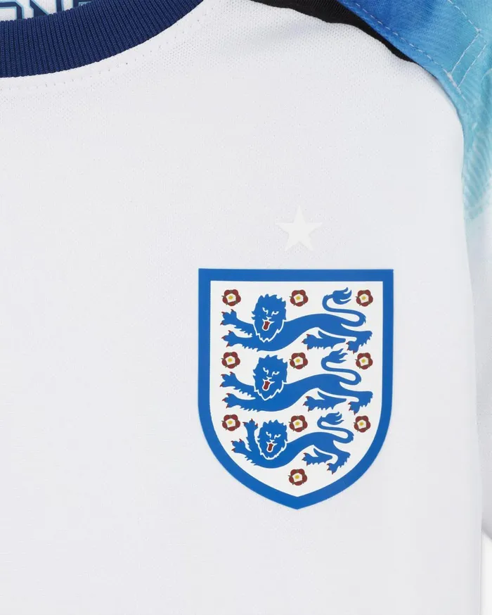 All Clothing Kids Nike England 202223 Home Whiteblue Furyblue Void