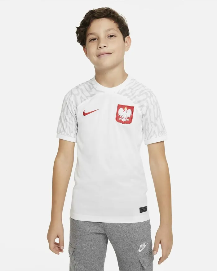 All Clothing Kids Nike Poland 202223 Stadium Home Whitesport Red