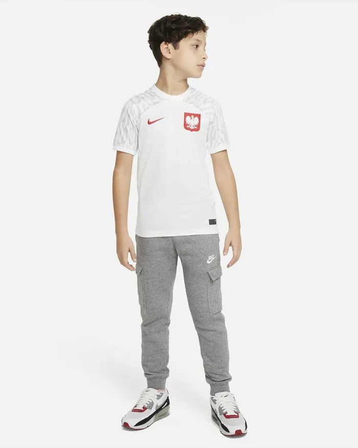All Clothing Kids Nike Poland 202223 Stadium Home Whitesport Red