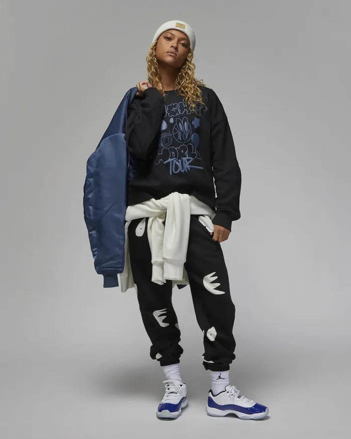 All Clothing Women Nike Jordan Artist Series By Mia Lee Blackfrench Blue