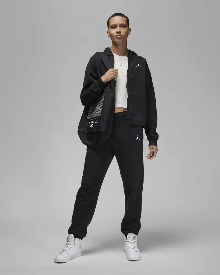 All Clothing Women Nike Jordan Brooklyn Fleece Blackwhite