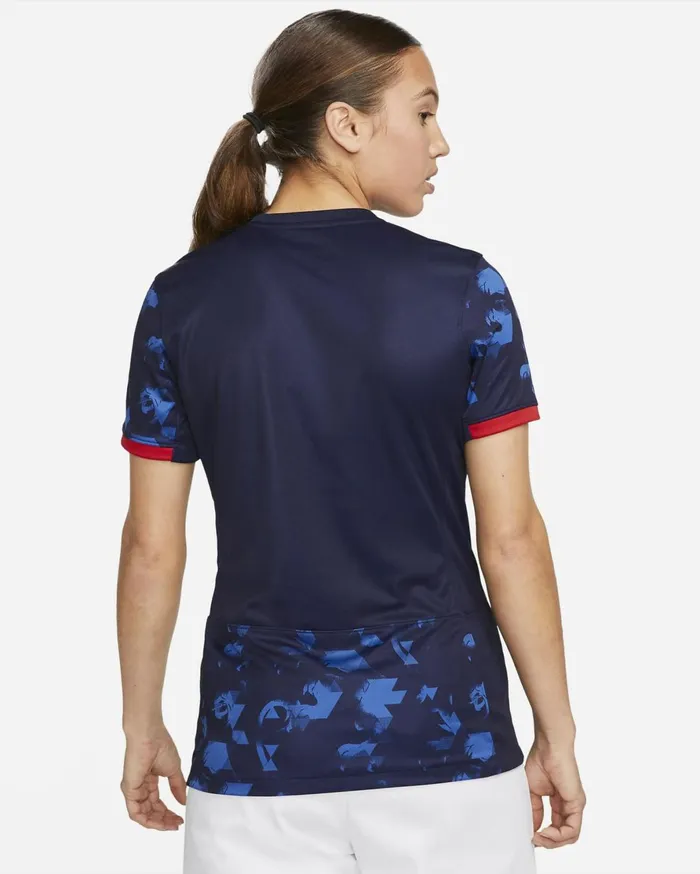All Clothing Women Nike Netherlands 2023 Stadium Away Blackened Blueuniversity Redwhite