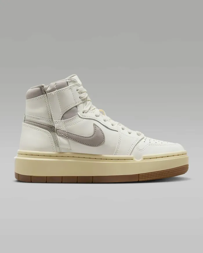 All Shoes Women Nike Air Jordan 1 Elevate High SE Sailpale Vanillagum Medium Browncollege Grey