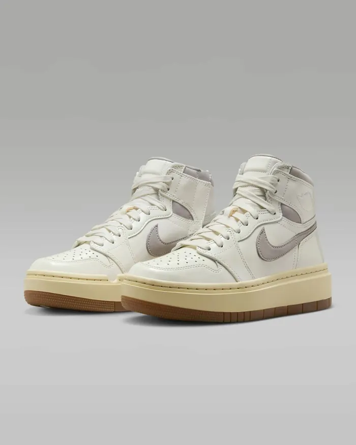 All Shoes Women Nike Air Jordan 1 Elevate High SE Sailpale Vanillagum Medium Browncollege Grey