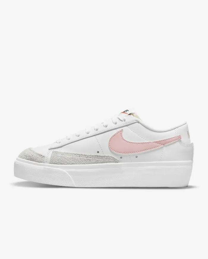 All Shoes Women Nike Blazer Low Platform Whitesummit Whiteblackpink Glaze