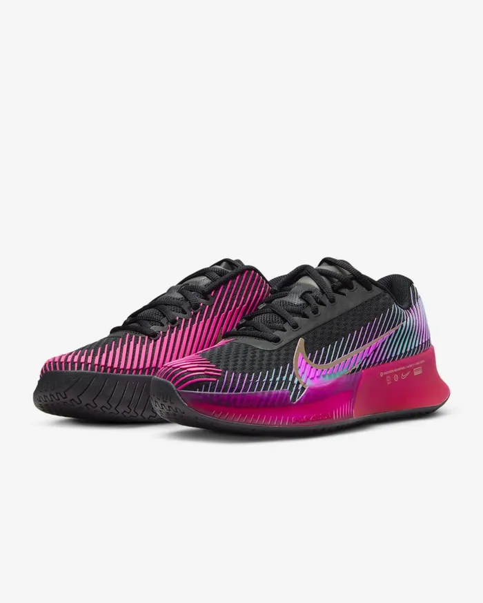 All Shoes Women Nike NikeCourt Air Zoom Vapor 11 Premium Blackfireberryfierce Pinkmulticolour