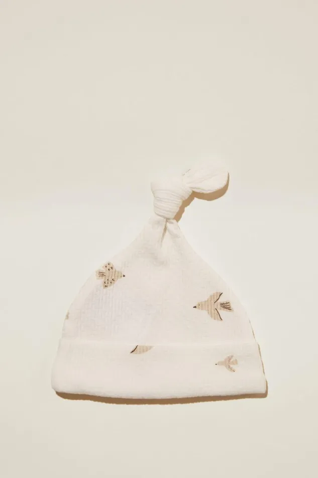 Baby Baby Essentials Cotton On Organic Pointelle Beanie Milkflying Doves
