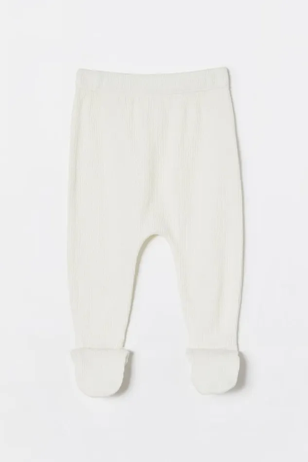 Baby Bottoms Cotton On Organic Pointelle Footed Legging Milk