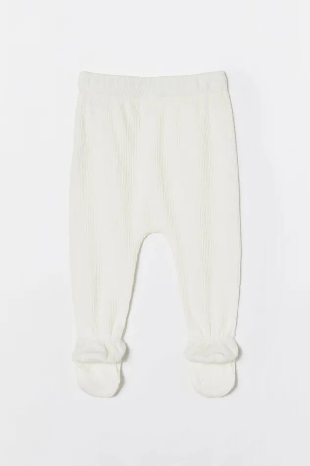 Baby Bottoms Cotton On Organic Pointelle Footed Legging Milk Baby Bottoms Cotton On Organic Pointelle Footed Legging Milk