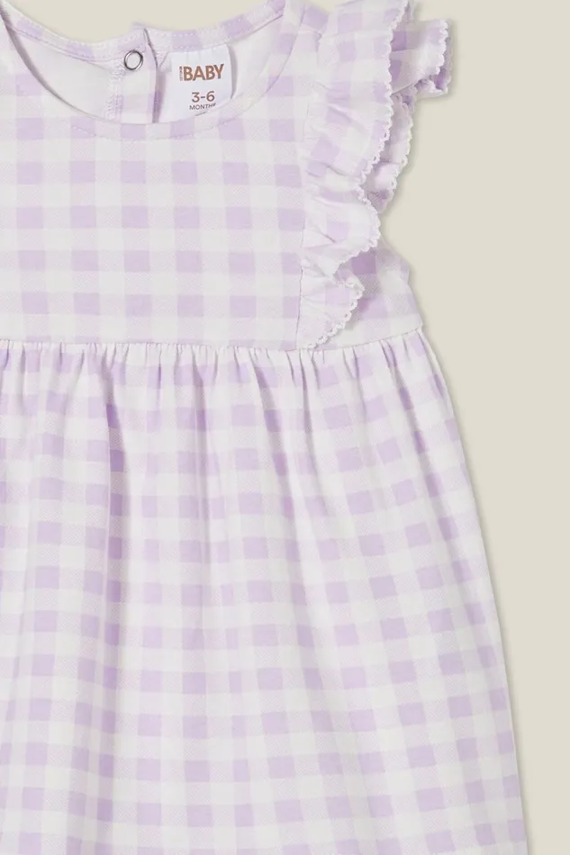 Baby Dresses and All In Ones Cotton On Megan Sleeveless Ruffle Dress Vintage Lilacgingham Baby Dresses and All In Ones Cotton On Megan Sleeveless Ruffle Dress Vintage Lilacgingham