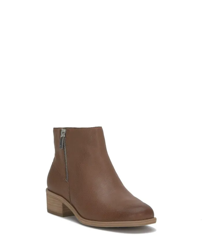 Baelee Stacked Heel Bootie Light Brown Women Lucky Brand Shoes