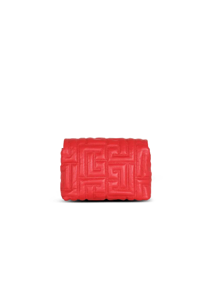 Balmain Crossbody Bags Women 1945 Soft Mini Bag In Quilted Leather Red