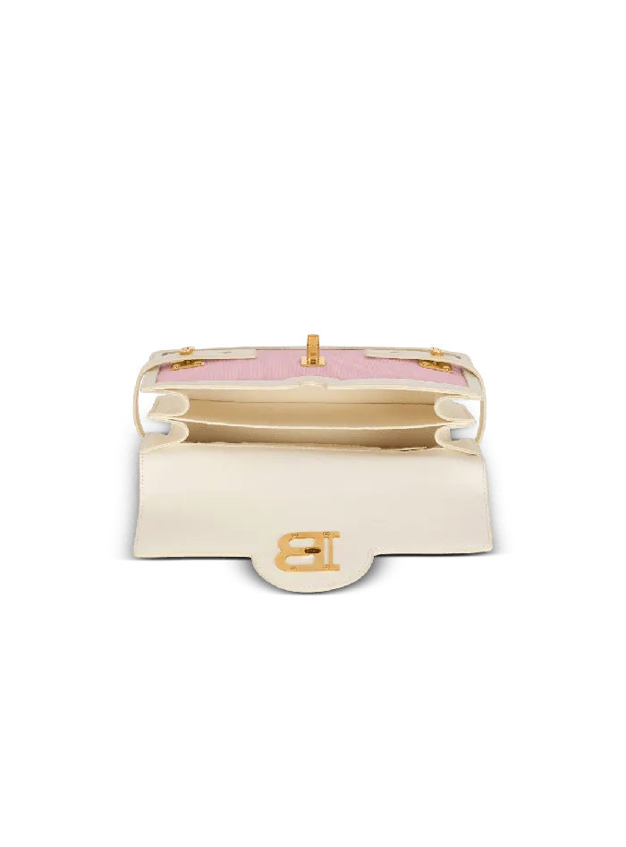 Balmain Handbags Women BBuzz Shoulder 24 Canvas And Leather Bag Pink