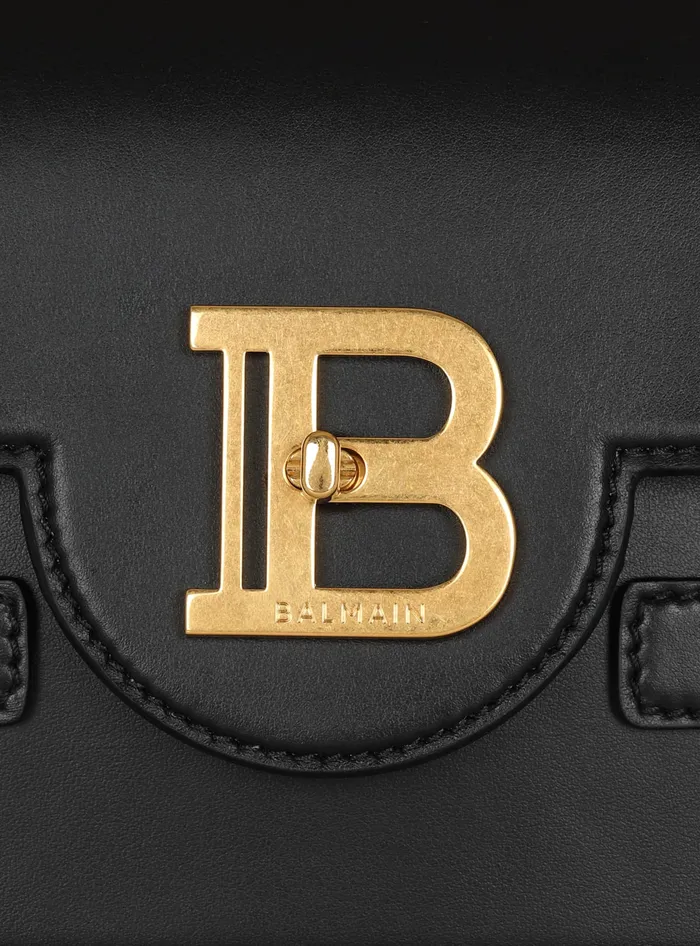 Balmain Handbags Women Smooth Leather BBuzz 24 Bag Black