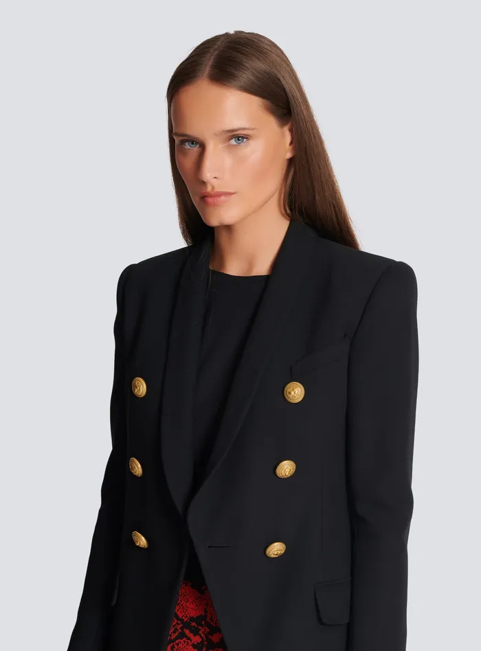 Balmain Jackets And Blazers Women 6button Wool Jacket Black