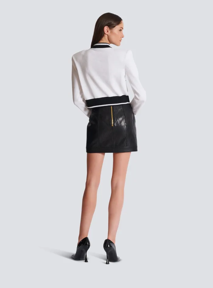 Balmain Knitwear Women Signature Knit Cardigan White