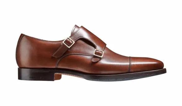 Barker Shoes Edison 8211 Dark Walnut Calf Monk Strap Dark Walnut Calf Monk Strap Mens